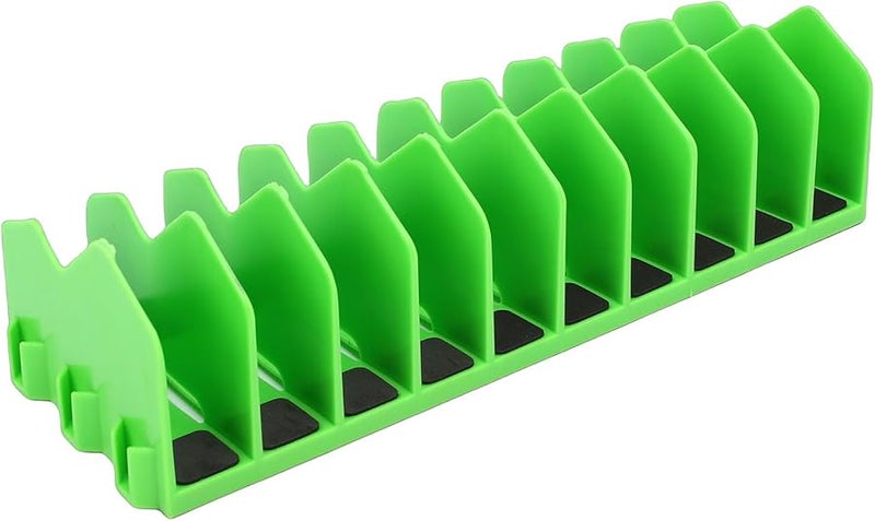 Zerodis منظّم 10 فتحة لملاقط مع قاعدة مانعة للانزلاق حامل أدوات متعدد الأغراض 9.8 × 2.6 بوصة - Image 1